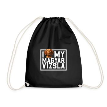 Ich liebe meinen Magyar Vizsla - Turnbeutel - Schwarz - Vorne