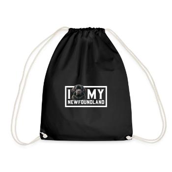 J'adore mon chien Terre-Neuve - Sac de sport léger - noir - Devant