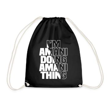 Je suis Amani Doing Amani Chose Drôle de nom Amani - Sac de sport léger - noir - Devant