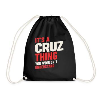 It's a Cruz Thing Lustiger Name Cruz - Turnbeutel - Schwarz - Vorne