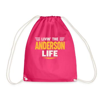 Livin' The Anderson Life Drôle de nom Anderson - Sac de sport léger - fuchsia - Devant