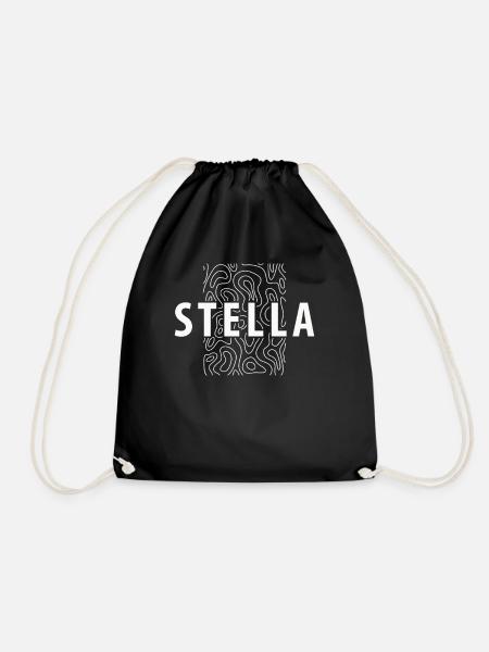 Stella Personalisiert - Name Stella - Turnbeutel - Schwarz