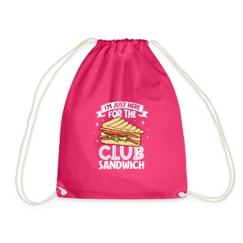 Nur hier für das Club Sandwich - Turnbeutel - Fuchsia - Vorne