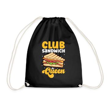 Club Sandwich Queen - Turnbeutel - Schwarz - Vorne