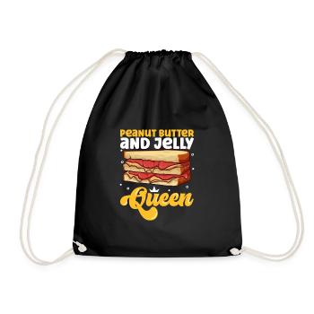 Peanut Butter and Jelly Sandwich Queen - Turnbeutel - Schwarz - Vorne