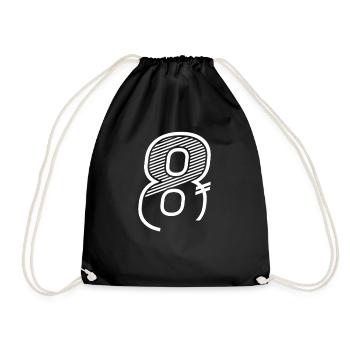 Nummer 8 Sport Trikot 8. Geburtstag - Turnbeutel - Schwarz - Vorne