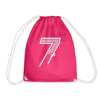 Numéro 7 Maillot de sport 7e anniversaire - Sac de sport léger - fuchsia - Devant
