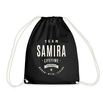 Membre à vie de l’équipe Samira Prénom amusant Samira - Sac de sport léger - noir - Devant