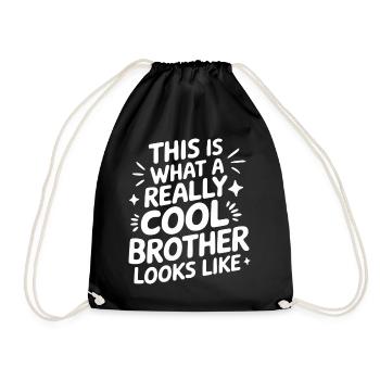 Frère Grand Frère Frère Famille - Sac de sport léger - noir - Devant