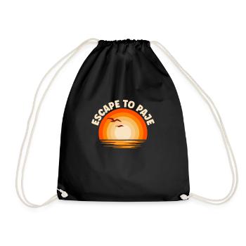 I'm fleeing to Paje - Drawstring Bag - black - Front