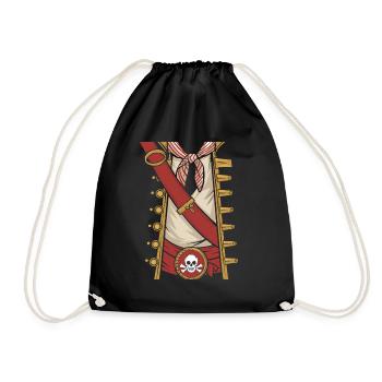 T-shirt déguisement de pirate pour garçons et hommes - Sac de sport léger - noir - Devant