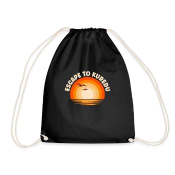 I'm fleeing to Kuredu - Drawstring Bag - black - Front