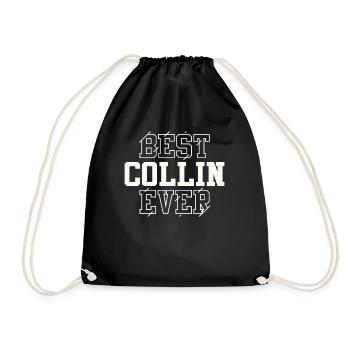 Bester Collin aller Zeiten Personalisierter Name Collin - Turnbeutel - Schwarz - Vorne