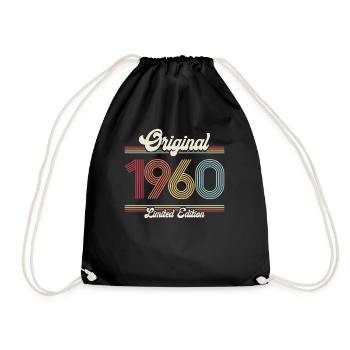 Original 1960 - 65 Geburtstag Männer Frauen Retro - Turnbeutel - Schwarz - Vorne