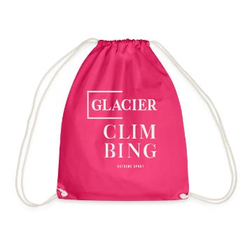 Extreme Sport Glacier Climbing - Drawstring Bag - fuchsia - Front