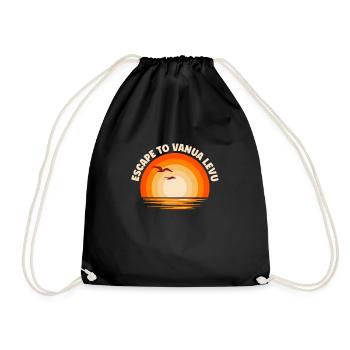 I'm fleeing to Vanua Levu - Drawstring Bag - black - Front