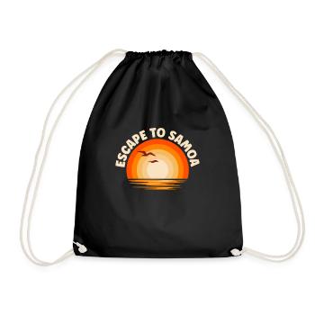 I'm fleeing to Samoa - Drawstring Bag - black - Front