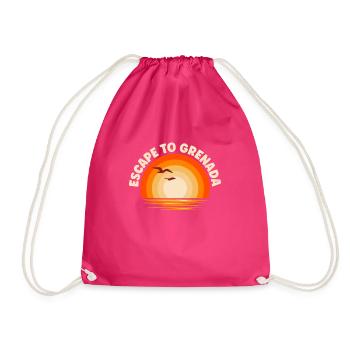 I'm fleeing to Grenada - Drawstring Bag - fuchsia - Front