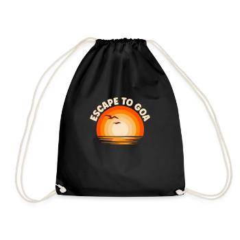 Je fuis à Goa - Sac de sport léger - noir - Devant