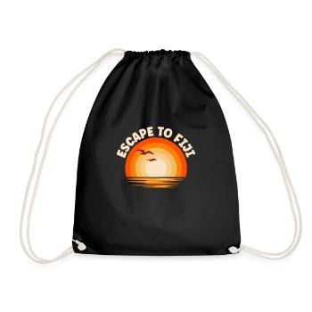 Je fuis aux Fidji - Sac de sport léger - noir - Devant