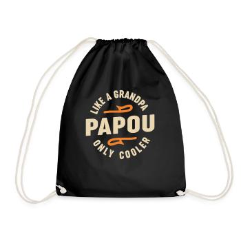 Papou comme une glacière pour grand-père seulement - Sac de sport léger - noir - Devant