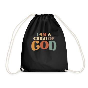 I Am A Child Of God Identity in Christ - Drawstring Bag - black - Front
