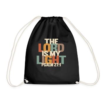 L’Éternel est ma lumière - Psaume 27:1 - Sac de sport léger - noir - Devant