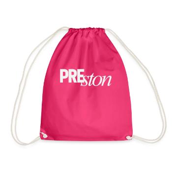 Preston Personal Name - Drawstring Bag - fuchsia - Front