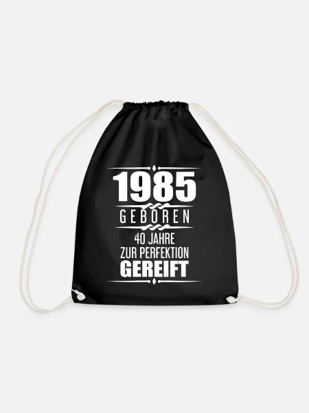 1985 Mann 40 Jahre Geschenk zum 40. Geburtstag - Turnbeutel - Schwarz