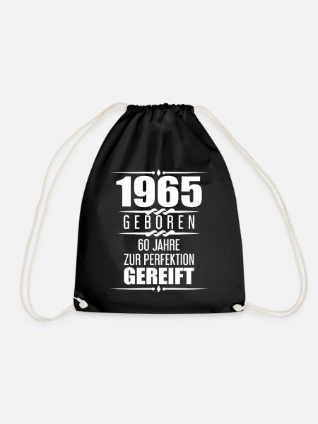 1965 Mann 60 Jahre Geschenk zum 60. Geburtstag - Turnbeutel - Schwarz