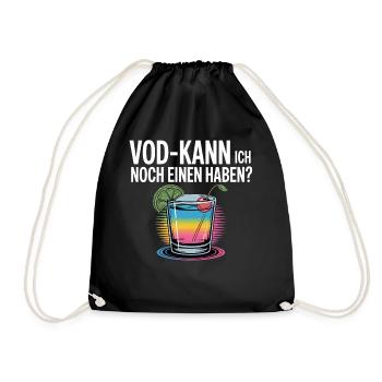 Witzig Mallorca Malle Urlaub Lustiger Vodka Spruch - Turnbeutel - Schwarz - Vorne