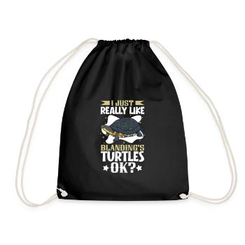 J’adore ma tortue d’étang - Sac de sport léger - noir - Devant