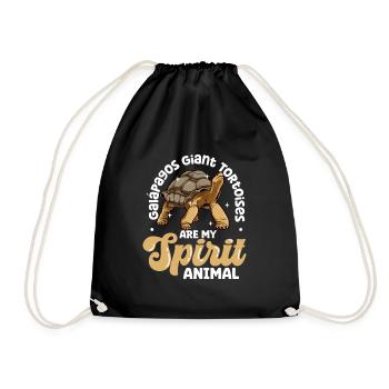 My Spirit Animal - Galapagos Giant Tortoise - Drawstring Bag - black - Front