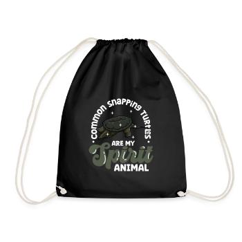 My Spirit Animal - Snapping Turtle - Drawstring Bag - black - Front