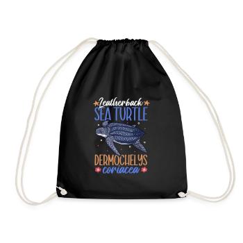 Tortue luth - Sac de sport léger - noir - Devant