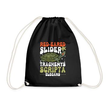 Red-eared Turtle - Drawstring Bag - black - Front