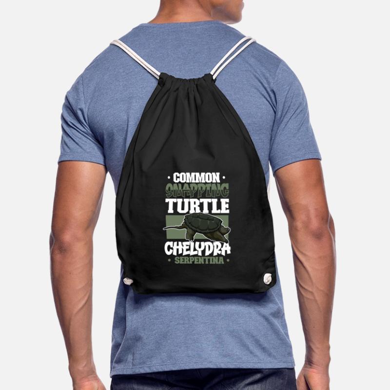 Snapping Turtle Drawstring Bag