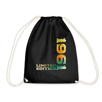 64th Birthday Original Vintage 1961 - Drawstring Bag - black - Front