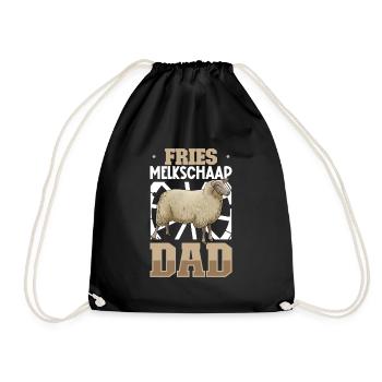 East Frisian Dairy Sheep Papa - Drawstring Bag - black - Front