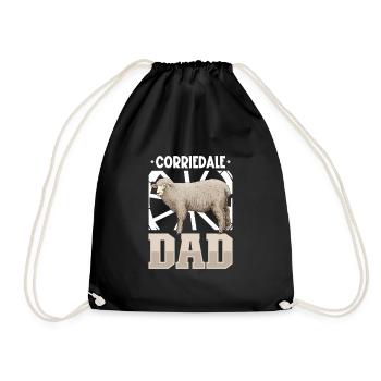 Mouton domestique Corriedale papa - Sac de sport léger - noir - Devant