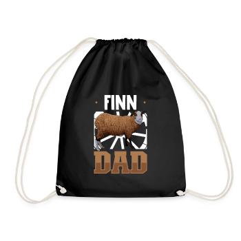 Finnschaf Papa - Turnbeutel - Schwarz - Vorne