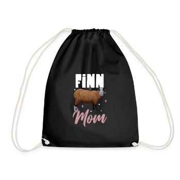 Finnschaf Mama - Turnbeutel - Schwarz - Vorne