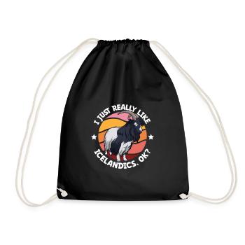 J’adore ma chèvre islandaise - Sac de sport léger - noir - Devant