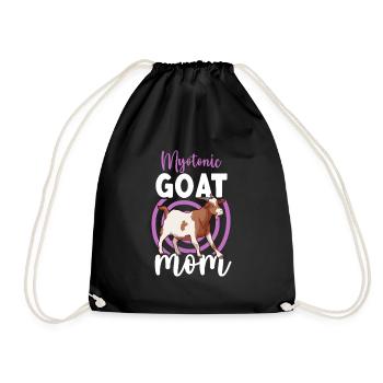 Mom of a Myotonic Goat - Drawstring Bag - black - Front