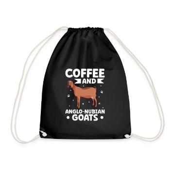 Coffee and Anglo-Nubian goat - Drawstring Bag - black - Front