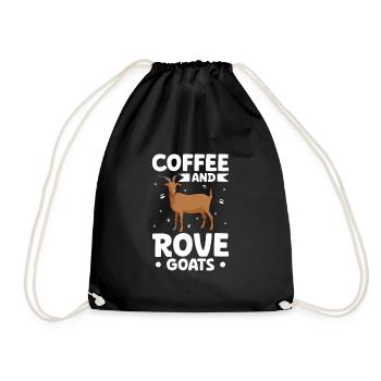 Kaffee und Roveziege - Turnbeutel - Schwarz - Vorne