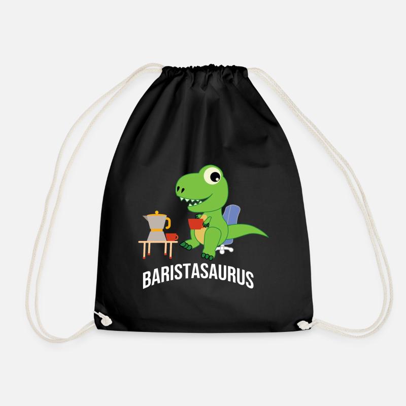 Barista Spruch Kaffee Coffeeshop Papa - Turnbeutel - Schwarz