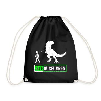 Admin Programmierer ITler Informatik Geschenk EXE - Turnbeutel - Schwarz - Vorne