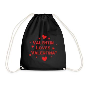 Saint-Valentin Cœurs rouges - Sac de sport léger - noir - Devant