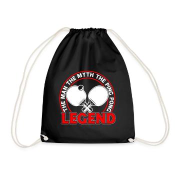 Joueur de Ping Pong Entraîneur de tennis de table Ping Pong - Sac de sport léger - noir - Devant